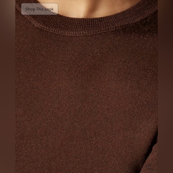 J. Crew Carolyn Fitted Crewneck Sweater in Merino Wool in French Press XL. NWT - Picture 3 of 12